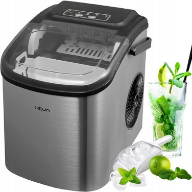 Льодогенератор HIX: продуктивна, швидка та тиха машина для виготовлення льоду (12 кг) + лопатка