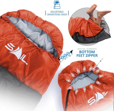 Спальний мішок SAIL Schlafsack One Оранжевий - 4 сезонний