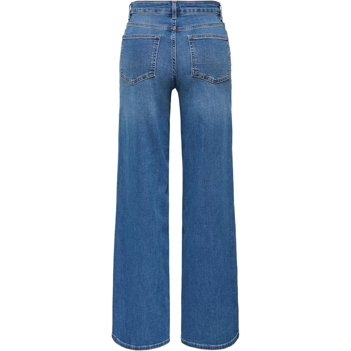 Джинси жіночі ONLY Madison з широкими штанинами, висока талія, середній блакитний денім (M/32L)