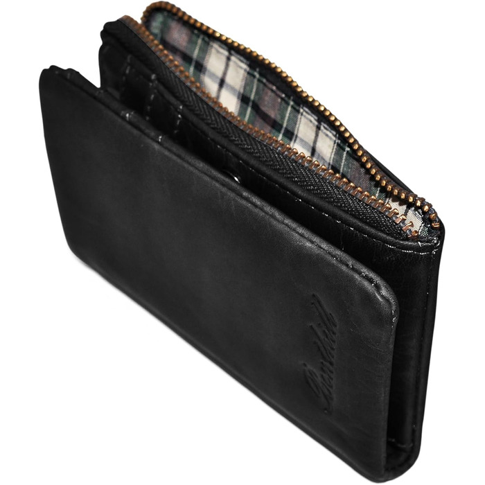 Benthill Small Wallet Genuine Leather - Women's Wallet with RFID Protection - 6 Card Slots - Slim Wallet including Gift Box, Color: Black