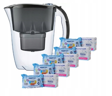 Фільтр-кувшин Aquaphor Amethyst 2,8 л, чорний, з картриджем Maxfor B25