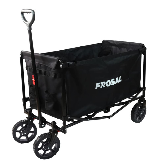 Фросал Візок для собак Бруно, чорний, складний | Транспортний візок для собак з легким доступом