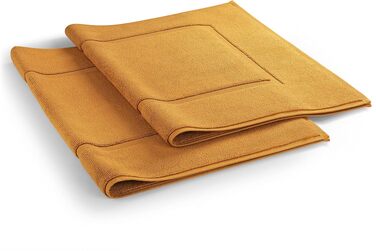 Набір бавовняних килимків для ванної кімнати Blumtal Terry, 50x80 см, 2 шт, Oeko-Tex, колір Pumpkin Spice (коричневий)