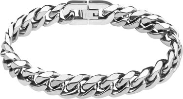Браслет чоловічий Flintronic з нержавіючої сталі, ланцюгова броня, 10 мм, 21 см, срібляний