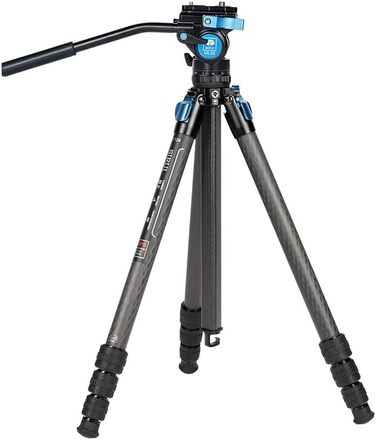 Штатив SIRUI ST-124+VA-5 з відеоголовою для панорамної зйомки, з карбонового волокна, для DSLR-камер, 4 секції, висота до 166 см, навантаження до 3 кг