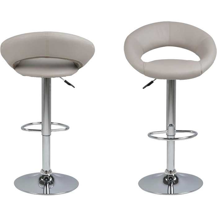 Барний стілець Thilde AC Design, PU, сірий тауп, 56x50x100 см