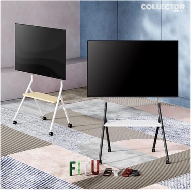 Підставка для телевізора FITUEYES Collector, роликова, для 55-78 дюймів, до 45 кг, регульована висота, чорна