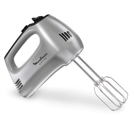 Міксер ручний Moulinex Quickmix HM3108, 300 Вт, 5 швидкостей, 2 насадки, нержавіюча сталь, чорний