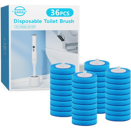 Electric Toilet Brush and Holder, Leebein Electric Toilet Bowl Scrubber Kit with 8 Replaceable Brush Heads, Disposable Toilet Brush with 6 Cleaning Refills, 2 Grout Brushes (Replacement Brush 36)