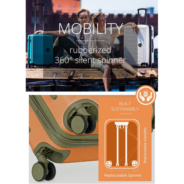 Чемодан Hauptstadtkoffer Mitte (S+M+L) - великий, TSA, 77см, 130л, з розширенням об'єму