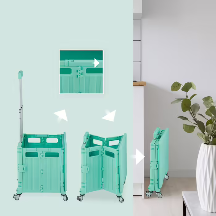 Relaxdays Folding Shopping Trolley with Swivel Wheels