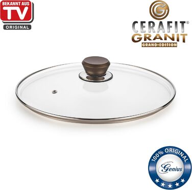 Набір сковорідок Genius Cerafit Fusion (7 шт.) з керамічним покриттям | 28 x 28 см, смарагдовий, антипригарне покриття Lotus, легке миття