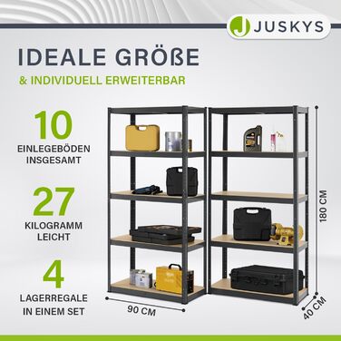 Juskys Basic X Heavy-Duty Shelving Unit