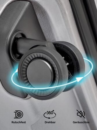 Чемодан середнього розміру з жорстким корпусом | Розкладний валіза-тележка 45 x 27 x 66 см з високоякісного поліпропілену | Унісекс, вага 3,7 кг | Подвійні колеса & TSA-замок (для подорожей) | Відсік для ноутбука (55 см)