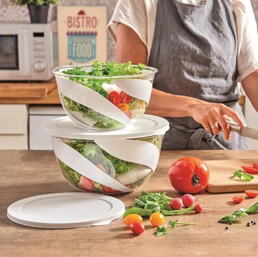 Набір салатниць 2 шт. з кришкою SNIPS | 3 + 5 л | Італія, без BPA