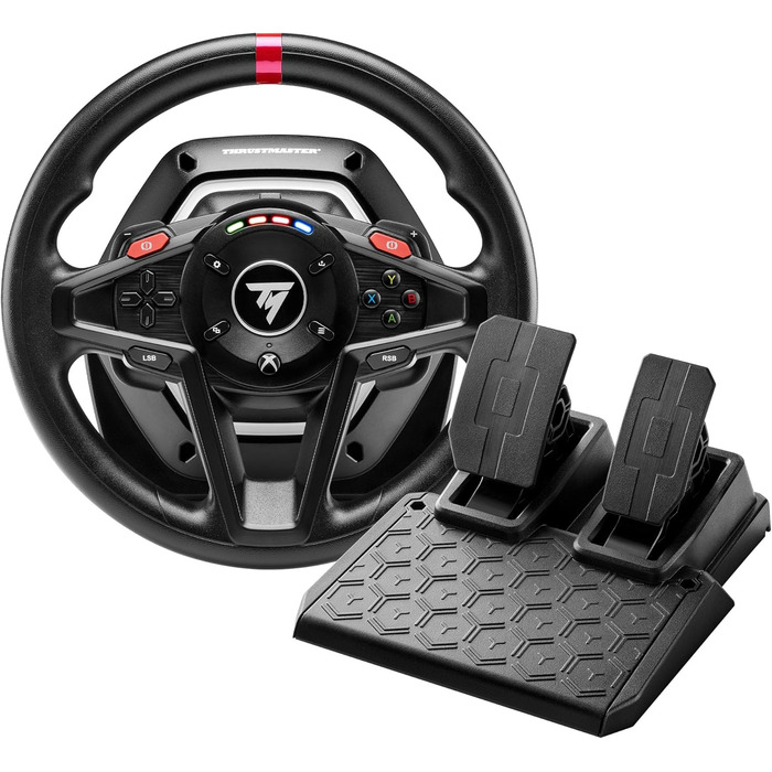 Набір Thrustmaster T128 SimTask Pack для симуляторів вантажівок та сільського господарства: кермо з Force Feedback та комплект для плоского монтажу, сумісний з Xbox та PC