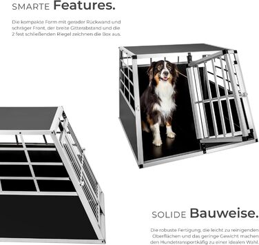 Транспортна переноска для собак tectake® Double XL - переноска для 2 собак, алюміній, 97 x 90 x 69,5 см