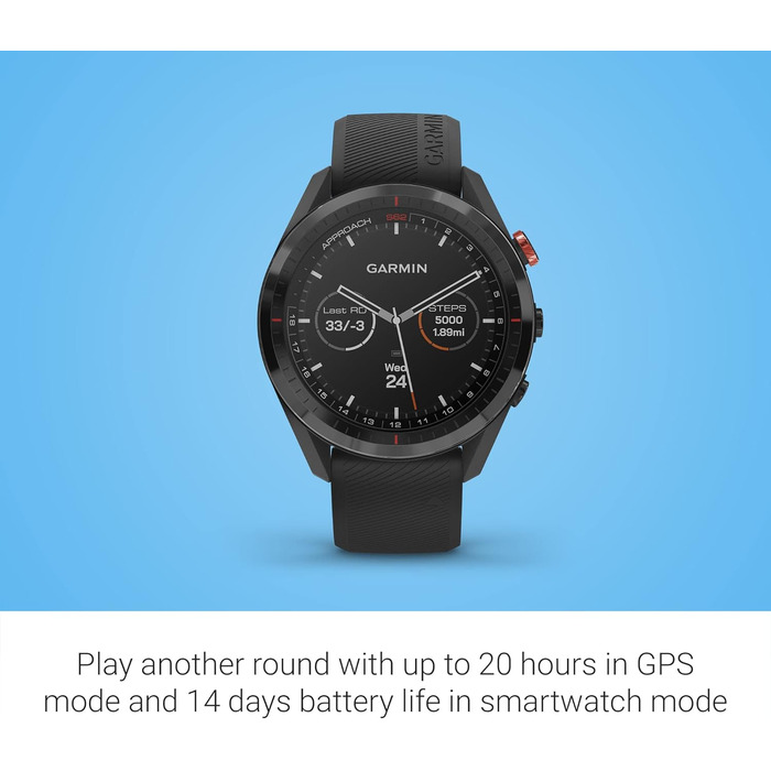 Розумний годинник Garmin Approach S62 для гольфу, білий (комплект з CT10)