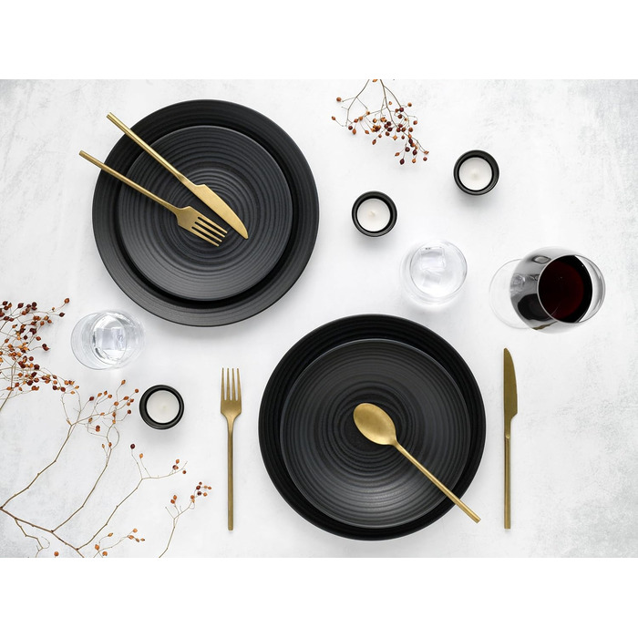 Набір посуду Creatable Serie Lava Stone (6 предметів) з кераміки, придатний для миття в посудомийній машині та використання в мікрохвильовці, зроблене в Португалії