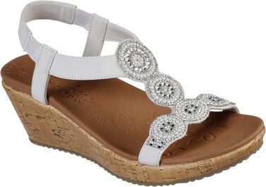 Босоніжки жіночі Skechers Beverlee Date Glam на танкетці, кремовий колір, 38 EU