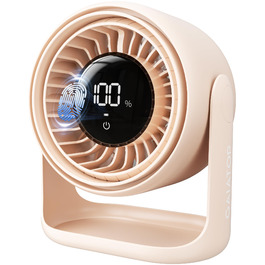 Настільний вентилятор Gaiatop з керуванням Touch, акумулятор 4000 mAh, 5 швидкостей, тихий міні-вентилятор з LED-дисплеєм, нахил 90°, зарядка через USB-C, для офісу, спальні, дому (Рожевий)