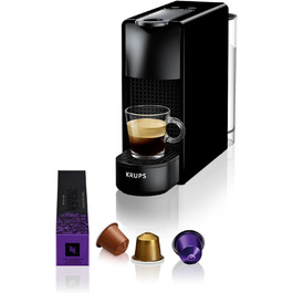 Кавова капсульна машина Nespresso Krups XN1108 Essenza Mini, 19 бар, 1260 Вт, 0,6 л, енергозбереження, чорна, без капучинатора