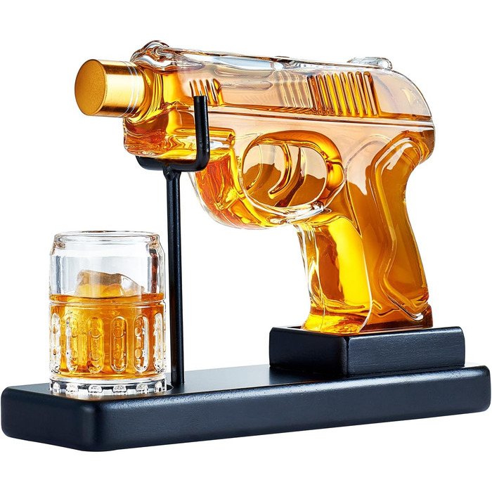 Colleague Mini Whiskey Decanter Set with Glasses for Men, Unique Anniversary Birthday Gift Ideas for Men Dad from Daughter, Cool Military Gift, Cool Liquor Dispenser for Bar Drinking Party