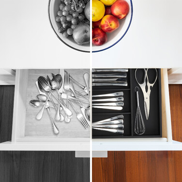 Relaxdays Cutlery Box with 4 Compartments