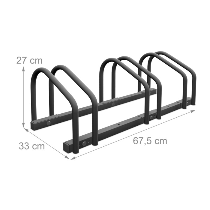 Relaxdays Bicycle Stand for 3 Bikes
