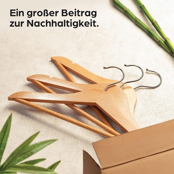 Дерев'яні вішалки для дитячого одягу з гачком, поворотні на 360° - набір 10 шт. - Міцне букове дерево з сертифікацією FSC® - Ідеальний порядок для дитячого одягу
