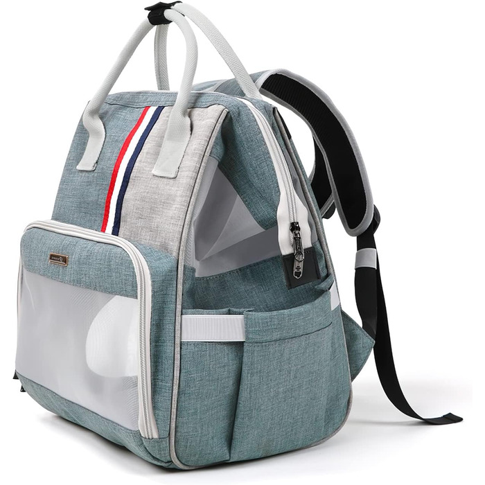 Рюкзак для котів та маленьких собак Galatée, дихаючий, для подорожей, походів, кемпінгу (світло-сірий)