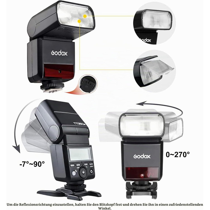 Спалах Godox TT350S TTL для Sony: бездротовий 2.4G, HSS 1/8000s, провідне число GN36, для бездзеркальних камер Sony Speedlite