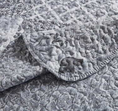 Набір постільної білизни Brilliant Sunshine Grey Heart Love Patchwork (2 шт.) з ковдрою та наволочкою, двостороння, для двоспального ліжка (Queen, сірий)