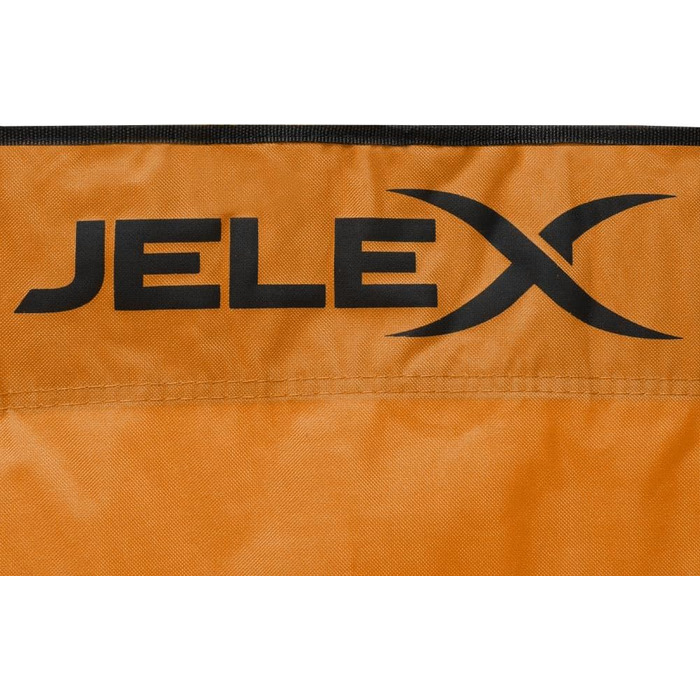 Кемпінговий стул JELEX Expedition зі спинкою, підлокітниками та тримачем для напоїв, простий механізм складання. Олив'яний, стійкий до бруду та води.