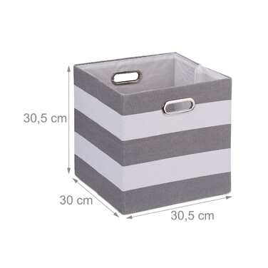 Set of 2 Striped Storage Boxes