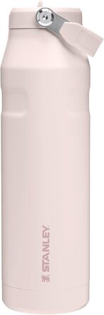 Фляга Stanley Flip Straw 2.0 з трубочкою 1.06L - термофляга, що охолоджує до 17 годин - 4 дні з льодом - BPA-free - без витоку - для тримачів стаканів - придатна для миття в посудомийній машині - Рожевий Кварц 1060 мл