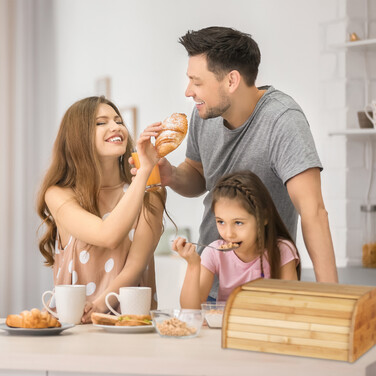 Relaxdays Bread Box Bamboo