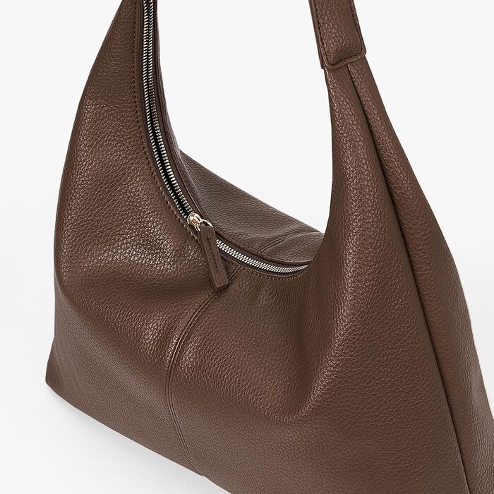 Сумка GSenhui Hobo з м'якої шкіри: вінтажна жіноча сумка-тоут на плече, однотонна, колір кава