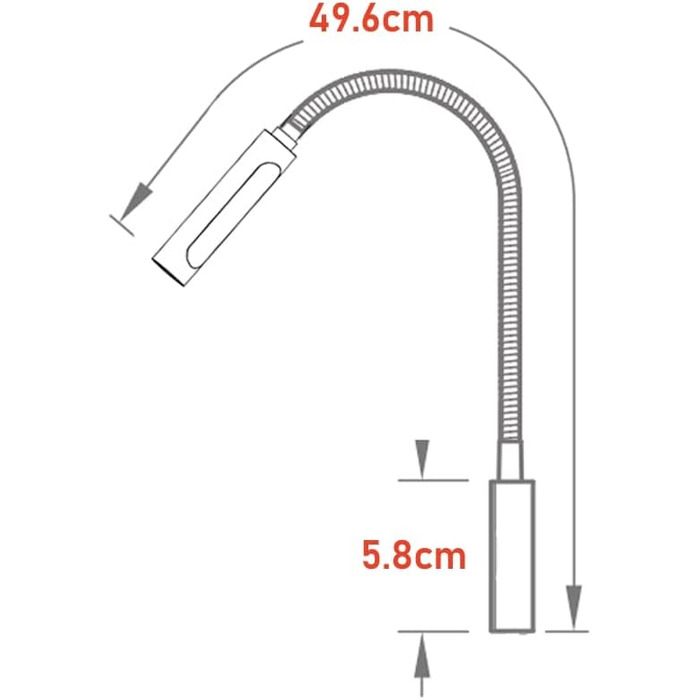 Світлодіодна лампа для кемпера Acegoo 12V/24V з USB зарядкою, червоним нічником, димуванням та гнучким кронштейном
