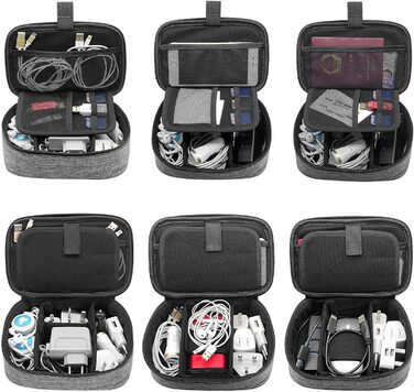 Органайзер для кабелів та аксесуарів Sisma - універсальна сумка-чохол (сірий)