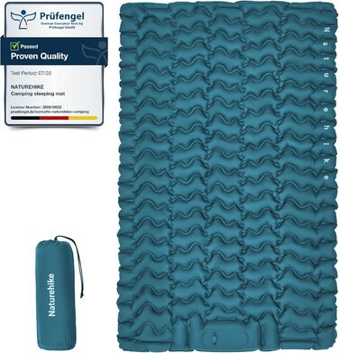 Килимок для кемпінгу Naturehike, ультралегкий надувний, з інтегрованою помпою, для велосипедних походів та наметів, односпальний (двоспальний)