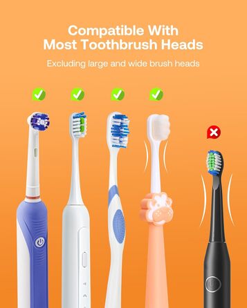 Toothbrush Cleaner, Cleaning and Air Drying, LED Smart Screen, Rechargeable Wall Mount, White
