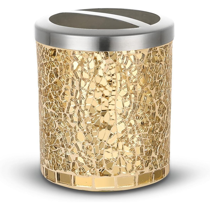 Набір аксесуарів для ванної кімнати, 4 шт., золотий, з дозатором мила, скляницями для ватних паличок, тримачем для зубних щіток та мильничкою