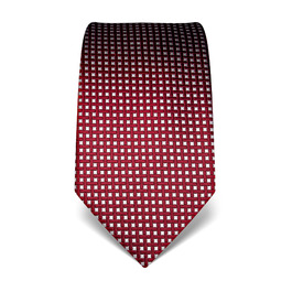 Краватка чоловіча Vincenzo Boretti шовкова в клітку бордового кольору 8 см для костюма та сорочки