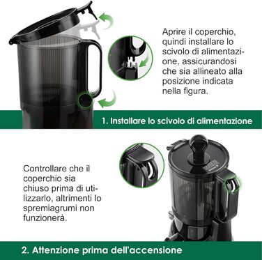 Fretta Slow Juicer with 135mm Opening, Juicer for Vegetables and Fruit Test Winner, 250W Breastfeeding Juicer with Cold Press, Easy Cleaning & Powerful Motor, BPA-free (Red, 1.8L) 1.8L Red