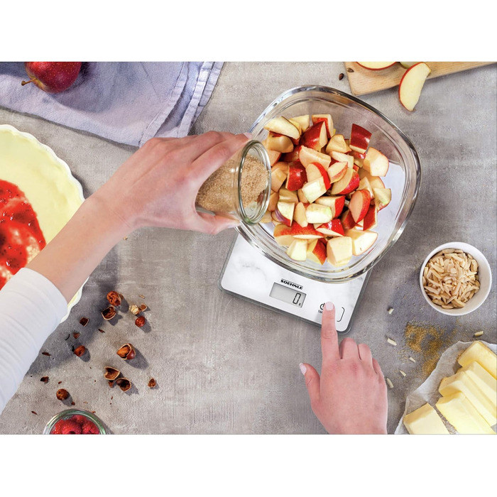Кухонні ваги Soehnle Page Compact білі, цифрові, до 5 кг, LCD-дисплей, функція тарування