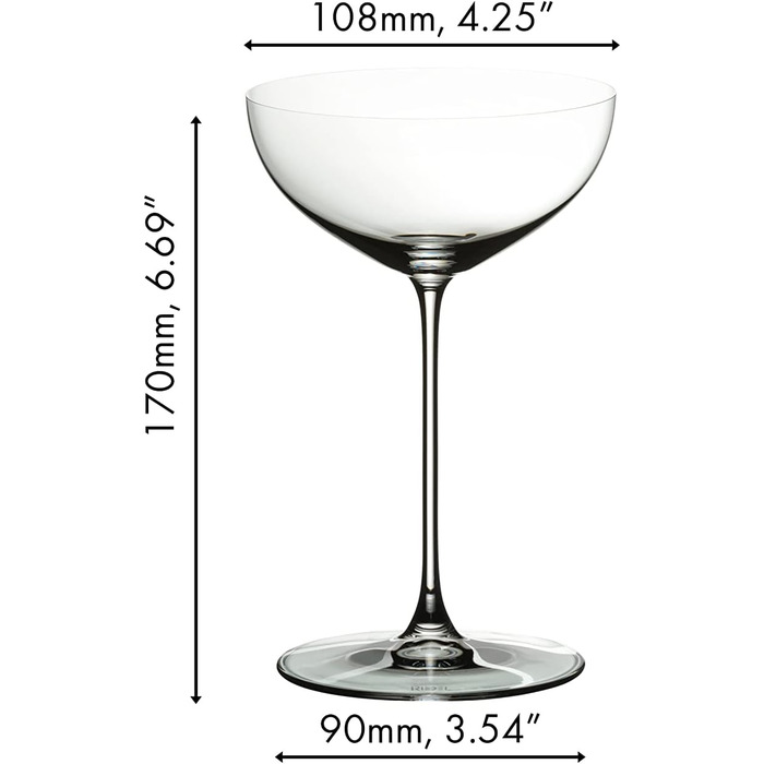 Бокали для Мартіні Riedel Veritas Coupe/Moscato 240 мл (2 шт)