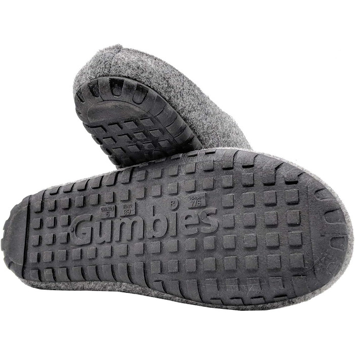 Тапочки Gumbies з перероблених матеріалів - антиковзаюча та стійка підошва, знімна устілка, зігріваючі, для дому та вулиці - сіро-рожеві, 40