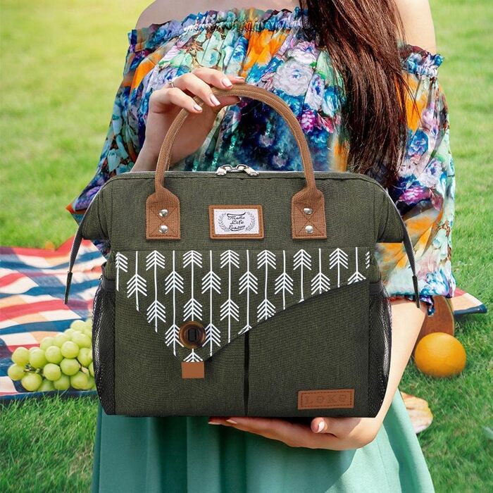 Термосумка Lekesky для жінок - об'єм 11л, зелена