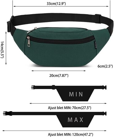 Гірчиця: чоловіча/жіноча поясна сумка, сумка на стегно, сумка через плече, сумка-мішечок для телефону, для активного відпочинку, спорту, кемпінгу, фітнесу, велосипеда (оливковий)